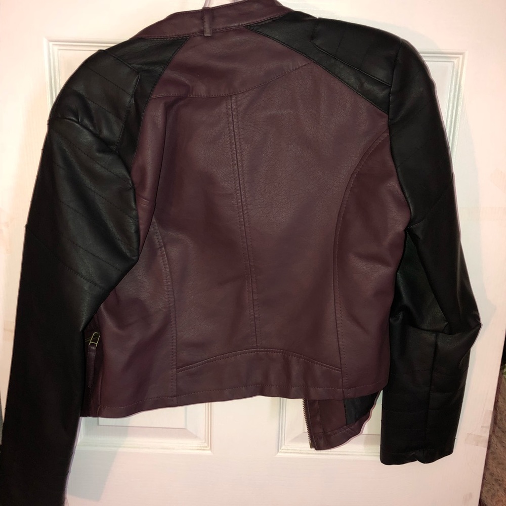 Red/Black Leather jacket - Picture 3 of 3